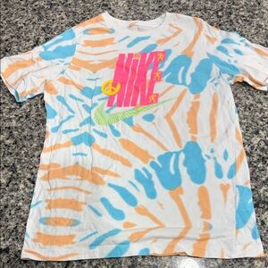 Nike Kids Tie-Dye T-Shirt - Blue, Orange, and White